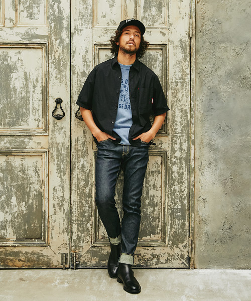 HYSTERIC GLAMOUR（ヒステリックグラマー）の「ラグランスリーブ半袖シャツ（シャツ/ブラウス・メンズ・ホワイト/ブルー/ブラック・SMALL/MEDIUM/LARGE）」の9枚目の写真