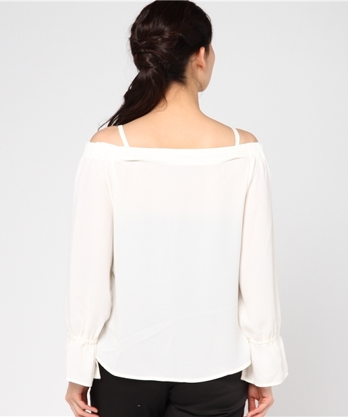 VENCEEXCHANGE（ヴァンスエクスチェンジ）の「オフショルスモック                       （シャツ/ブラウス・レディース・ブラック/マスタード/ホワイト/ダークグリーン・MEDIUM）」の7枚目の写真