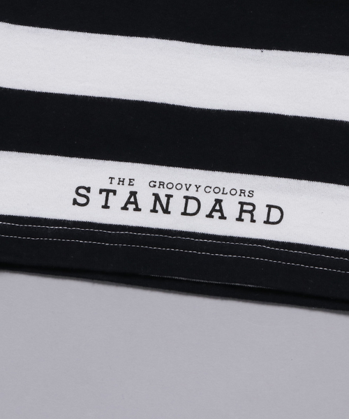 GROOVY COLORS（グルービーカラーズ）の「ボーダーＳＴＡＮＤＡＲＤ　ＢＩＧ　Ｔシャツ（Tシャツ/カットソー・キッズ・ブラック/レッド・140/100/120/110/130/90）」の6枚目の写真