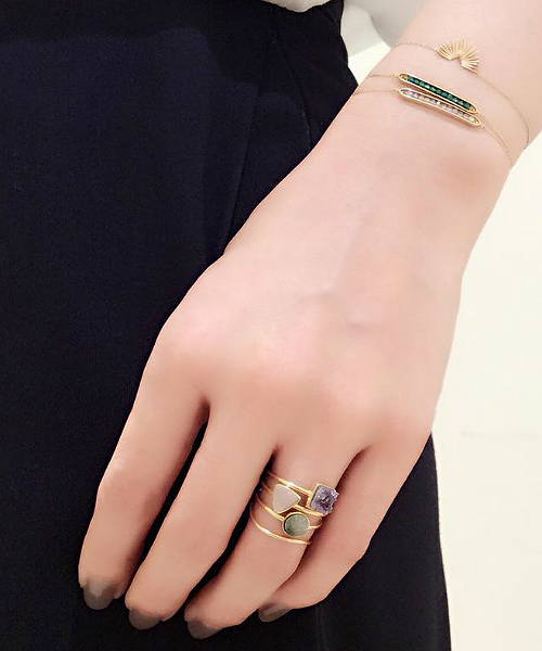 agete（アガット）の「＜スタック＞K10リング（リング）」 - WEAR