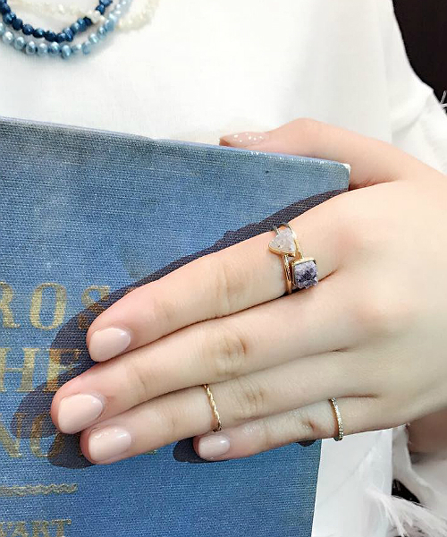 agete（アガット）の「＜スタック＞K10リング（リング）」 - WEAR