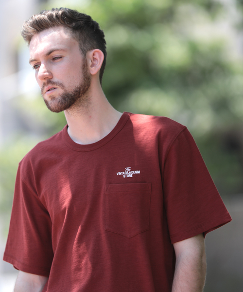 Denime（ドゥニーム）の「【取扱店舗限定】USAスラブビッグシルエットプリントポケットTシャツ（Tシャツ/カットソー・メンズ・カーキ/ブラック/ホワイト/ブラウン・MEDIUM/LARGE/SMALL）」の11枚目の写真