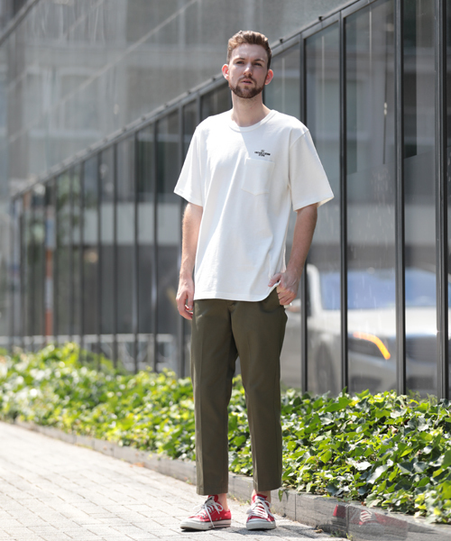 Denime（ドゥニーム）の「【取扱店舗限定】USAスラブビッグシルエットプリントポケットTシャツ（Tシャツ/カットソー・メンズ・カーキ/ブラック/ホワイト/ブラウン・MEDIUM/LARGE/SMALL）」の15枚目の写真