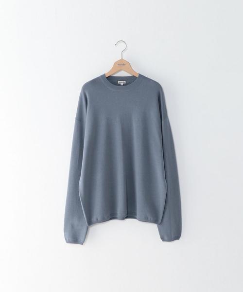 Steven Alan(スティーブンアラン)の「<Steven Alan> SMOOTH CREWNECK LSL/ニット ◆(ニット/セーター・メンズ・ナチュラル/ケリー/ライトブルー/ブラック・SMALL/MEDIUM/LARGE/X-LARGE)」の1枚目の写真