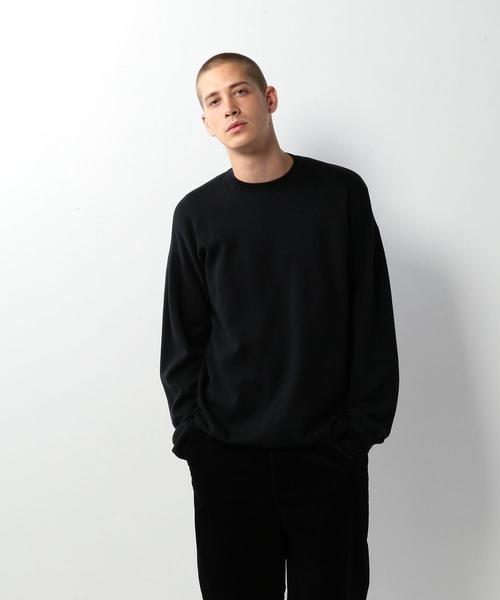 Steven Alan(スティーブンアラン)の「<Steven Alan> SMOOTH CREWNECK LSL/ニット ◆(ニット/セーター・メンズ・ナチュラル/ケリー/ライトブルー/ブラック・SMALL/MEDIUM/LARGE/X-LARGE)」の2枚目の写真