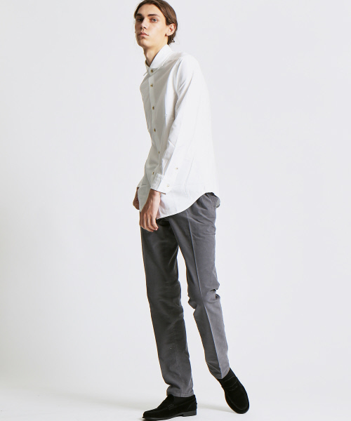 RECENCY OF MINE(リーセンシー オブ マイン)の「【Recency of Mine】コンパクトモックロディストライプシャツ(シャツ/ブラウス・メンズ・ホワイト/ネイビー・44/46/48/50)」の15枚目の写真
