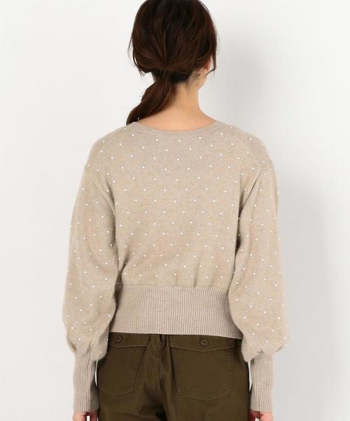 Another Edition(アナザーエディション)の「メタルドットカーディガン(カーディガン/ボレロ・レディース・ベージュ/ネイビー・FREE)」の3枚目の写真