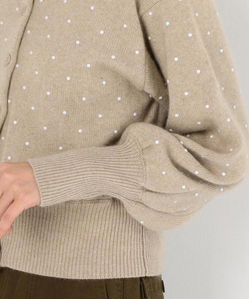 Another Edition(アナザーエディション)の「メタルドットカーディガン(カーディガン/ボレロ・レディース・ベージュ/ネイビー・FREE)」の8枚目の写真