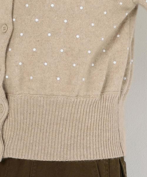 Another Edition(アナザーエディション)の「メタルドットカーディガン(カーディガン/ボレロ・レディース・ベージュ/ネイビー・FREE)」の9枚目の写真