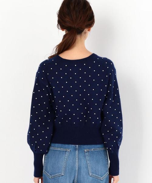 Another Edition(アナザーエディション)の「メタルドットカーディガン(カーディガン/ボレロ・レディース・ベージュ/ネイビー・FREE)」の11枚目の写真