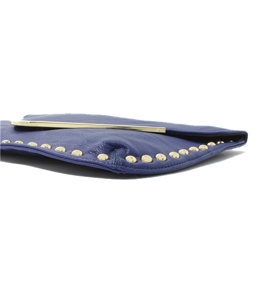 ROSE BUD（ローズバッド）の「YZ2342D STUDS TRIM CLUTCH BAG（クラッチバッグ・レディース・ブラック/ロイヤルブルー・ONE SIZE）」の9枚目の写真