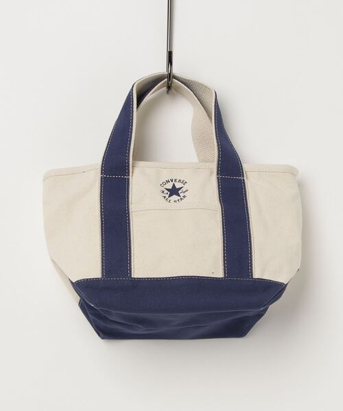 CONVERSE(コンバース)の「CONVERSE/コンバース CANVAS TOTE BAG/キャンバスミニトートバッグ(トートバッグ・メンズ・ブラック/ネイビー/オフホワイト/ピンク/ベージュ/ブラック系その他/レッド/アイボリー/チャコールグレー/ブルー系その他/レッド系その他・ONE SIZE)」の1枚目の写真