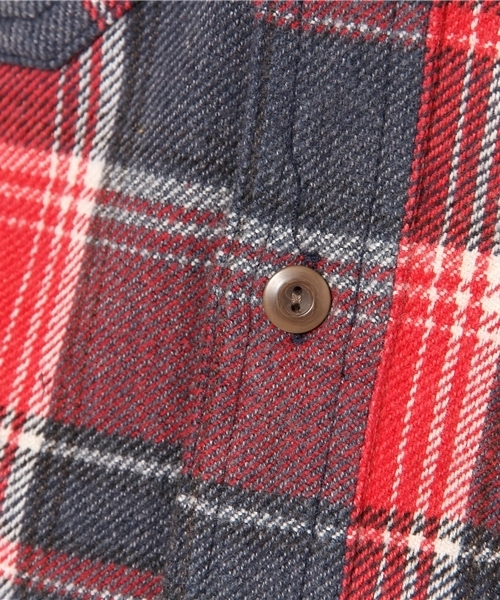 Denime(ドゥニーム)の「チェックワークシャツ(シャツ/ブラウス・メンズ・ブラウン/アイボリー/グリーン/ネイビー/イエロー/レッド/オレンジ・MEDIUM/LARGE)」の13枚目の写真