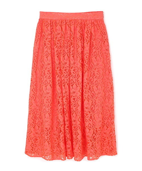 JILL STUART（ジルスチュアート）の「◆メル ミディ丈レーススカート（スカート・レディース・グリーン/オレンジ・2/4）」の10枚目の写真