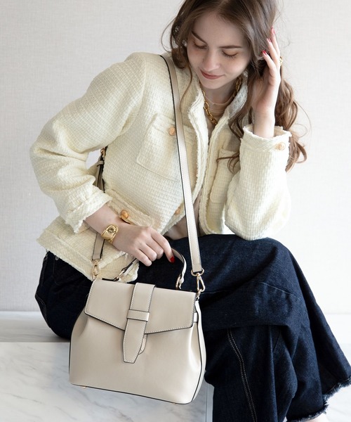 styiro ハンドバッグ ベルトフラップ 2WAY ショルダー