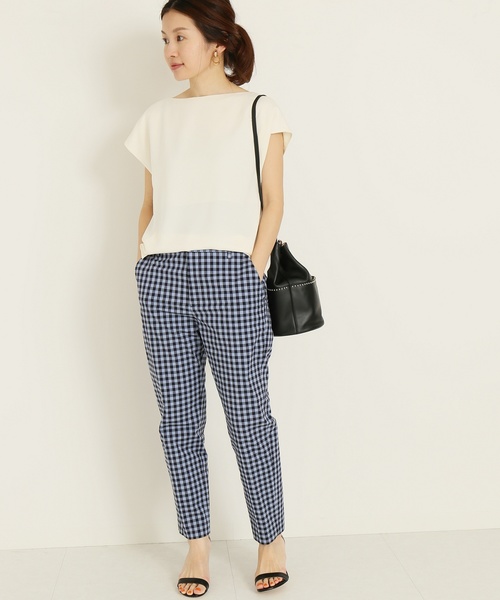 IENA（イエナ）の「ギンガムサブリナパンツ◆（その他パンツ・レディース・ホワイト/ブルー系その他・40/38/36/34）」の19枚目の写真