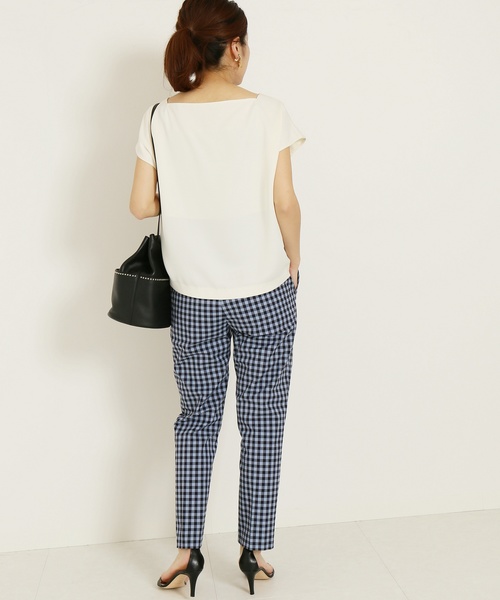 IENA（イエナ）の「ギンガムサブリナパンツ◆（その他パンツ・レディース・ホワイト/ブルー系その他・40/38/36/34）」の13枚目の写真