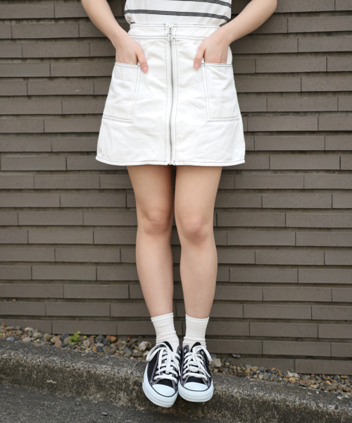 apres jour（アプレジュール）の「配色ステッチスカート【ZOZOTOWN限定アイテム】（スカート・レディース・ブラック/オフホワイト・フリー）」の16枚目の写真