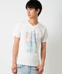 GOSTAR DE FUGA | フラワープリントVネックTシャツ/カットソー(Tシャツ/カットソー)