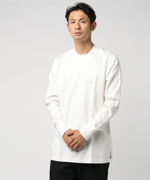 FIT MIHARAYASUHIRO（フィットミハラヤスヒロ）の「【FIT MIHARA YASUHIRO】Fine Cotton Long T-shirt（Tシャツ/カットソー・メンズ・ダークグリーン/ホワイト・44/46）」の2枚目の写真