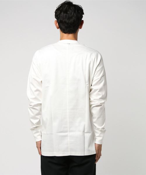 FIT MIHARAYASUHIRO（フィットミハラヤスヒロ）の「【FIT MIHARA YASUHIRO】Fine Cotton Long T-shirt（Tシャツ/カットソー・メンズ・ダークグリーン/ホワイト・44/46）」の4枚目の写真