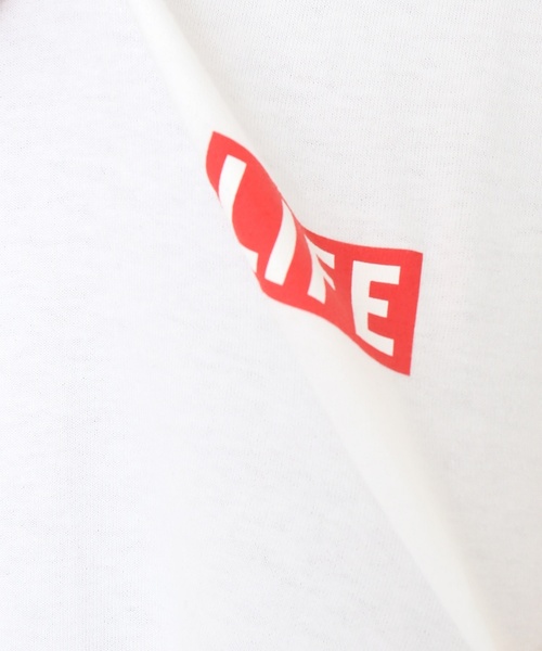 ドゥーズィエムクラス★HOMBRE NINO バックプリントLIFE Tシャツ 新品ドゥーズィエムクラスHOMBRE NINO バックプリントLIFE Tシャツ