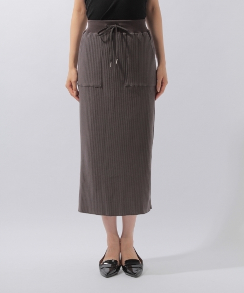 laboratory work（ラボラトリーワーク）の「ワイドテレコカットスカート（スカート・レディース・チャコールグレー/オフホワイト/杢グレー・MEDIUM）」の9枚目の写真