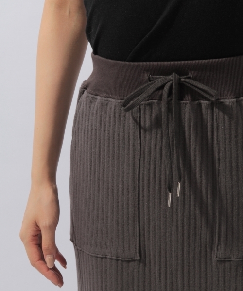 laboratory work（ラボラトリーワーク）の「ワイドテレコカットスカート（スカート・レディース・チャコールグレー/オフホワイト/杢グレー・MEDIUM）」の12枚目の写真