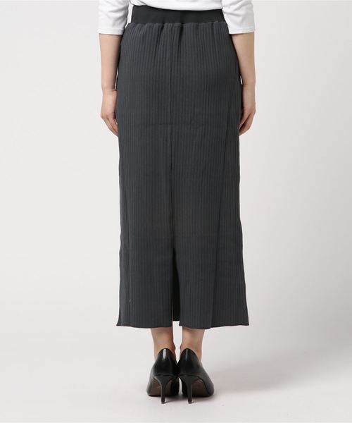 laboratory work（ラボラトリーワーク）の「ワイドテレコカットスカート（スカート・レディース・チャコールグレー/オフホワイト/杢グレー・MEDIUM）」の5枚目の写真