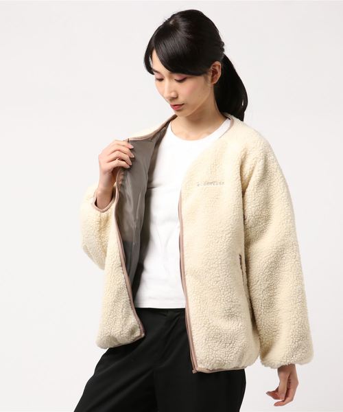 CONVERSE(コンバース)の「<コンバース>ロゴ刺しゅう入りボアブルゾン(ブルゾン・レディース・ブラック/アイボリー/ボルドー・MEDIUM/LARGE)」の11枚目の写真