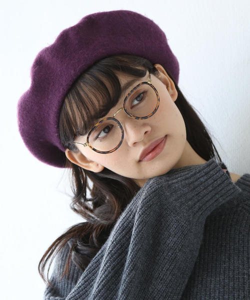 coen（コーエン）の「ウールベレー（ハンチング/ベレー帽・レディース・ダークグリーン/ネイビー/パープル/ブラック/ダークブラウン/グレー・FREE）」の6枚目の写真