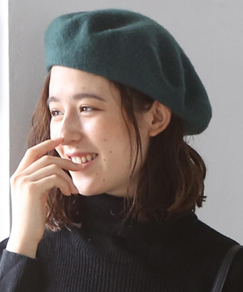 coen（コーエン）の「ウールベレー（ハンチング/ベレー帽・レディース・ダークグリーン/ネイビー/パープル/ブラック/ダークブラウン/グレー・FREE）」の5枚目の写真