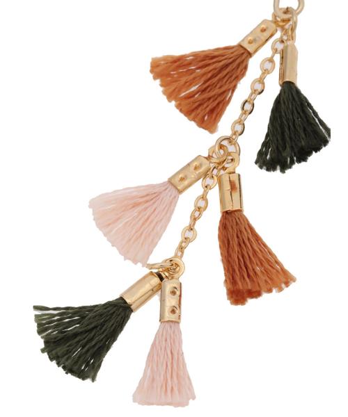 AMERICAN HOLIC（アメリカンホリック）の「タッセルピアス（ピアス（両耳用）・レディース・アイボリー/オレンジ・FREE）」の4枚目の写真