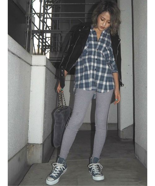 GYDA（ジェイダ）の「ユーズドチェックSH（シャツ/ブラウス・レディース・ネイビー/レッド/オフホワイト・FREE）」の21枚目の写真