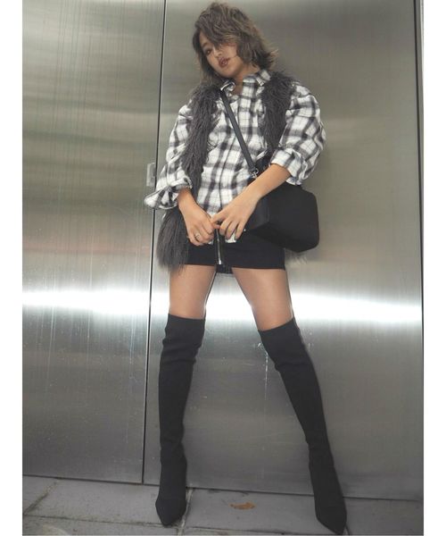 GYDA（ジェイダ）の「ユーズドチェックSH（シャツ/ブラウス・レディース・ネイビー/レッド/オフホワイト・FREE）」の20枚目の写真