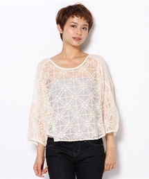 mystic | 【web限定価格】エンブロイダリーチュールP/O(シャツ/ブラウス)