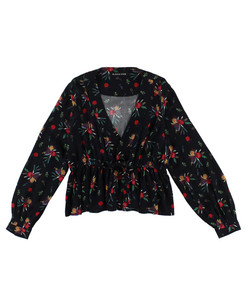 ALEXIA STAM（アリシアスタン）の「Original Flower Print Top/フラワープリントトップス（Tシャツ/カットソー・レディース・ブラック・FREE）」の3枚目の写真