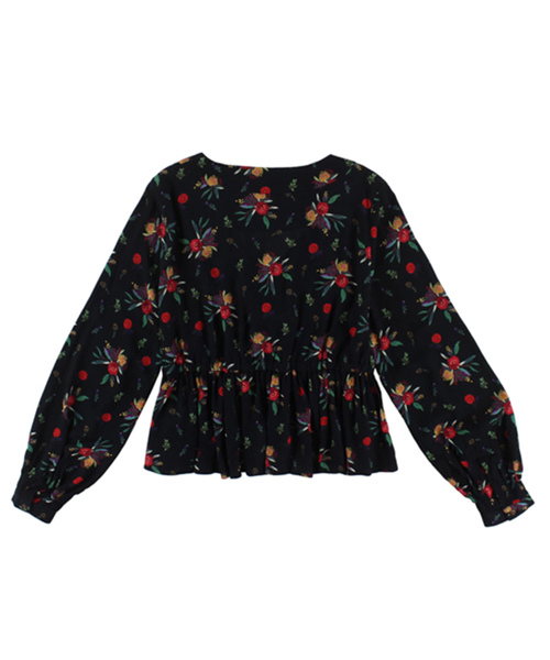 ALEXIA STAM（アリシアスタン）の「Original Flower Print Top/フラワープリントトップス（Tシャツ/カットソー・レディース・ブラック・FREE）」の4枚目の写真