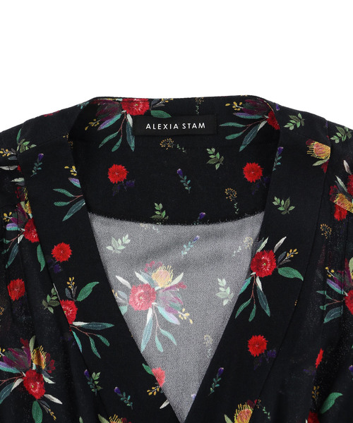 ALEXIA STAM（アリシアスタン）の「Original Flower Print Top/フラワープリントトップス（Tシャツ/カットソー・レディース・ブラック・FREE）」の2枚目の写真