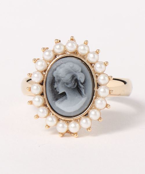 apres jour（アプレジュール）の「【apres jour×ARIAZ】パールカメオリング（リング・レディース・ライトグレー/シルバー/ゴールド/ナチュラル・FREE）」の3枚目の写真