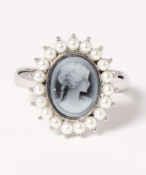 apres jour（アプレジュール）の「【apres jour×ARIAZ】パールカメオリング（リング・レディース・ライトグレー/シルバー/ゴールド/ナチュラル・FREE）」の2枚目の写真