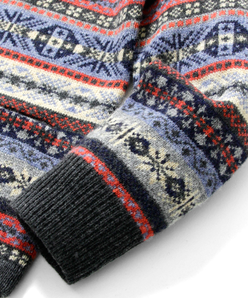 URBAN RESEARCH DOORS MENS（アーバンリサーチ ドアーズ メンズ）の「DOORS フェアアイルVカーデ（カーディガン/ボレロ・メンズ・チャコール/ベージュ/ボルドー・38/40）」の7枚目の写真