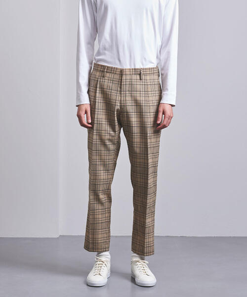 UNITED ARROWS(ユナイテッドアローズ)の「UAST T/W TIL ワンプリーツ テーパード トラウザーズ†(その他パンツ・メンズ・グレー/ブラウン・L/XL/S/M)」の4枚目の写真