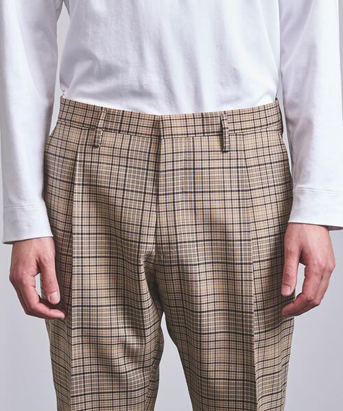 UNITED ARROWS(ユナイテッドアローズ)の「UAST T/W TIL ワンプリーツ テーパード トラウザーズ†(その他パンツ・メンズ・グレー/ブラウン・L/XL/S/M)」の7枚目の写真