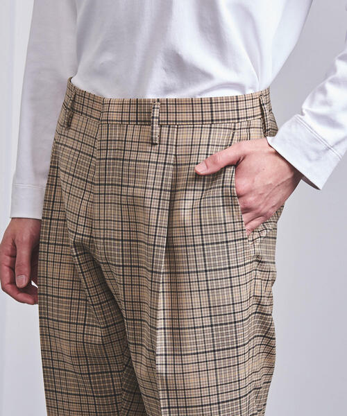 UNITED ARROWS(ユナイテッドアローズ)の「UAST T/W TIL ワンプリーツ テーパード トラウザーズ†(その他パンツ・メンズ・グレー/ブラウン・L/XL/S/M)」の8枚目の写真