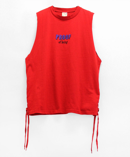 RNA(アールエヌエー)の「M1144 PROOFロゴレースアップタンク(タンクトップ・レディース・ホワイト/ブラック/レッド・MEDIUM)」の4枚目の写真