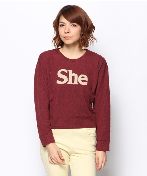 Kastane（カスタネ）の「サガラ刺繍PO（Tシャツ/カットソー・レディース・ライトグレー/ボルドー/オフホワイト・FREE）」の13枚目の写真