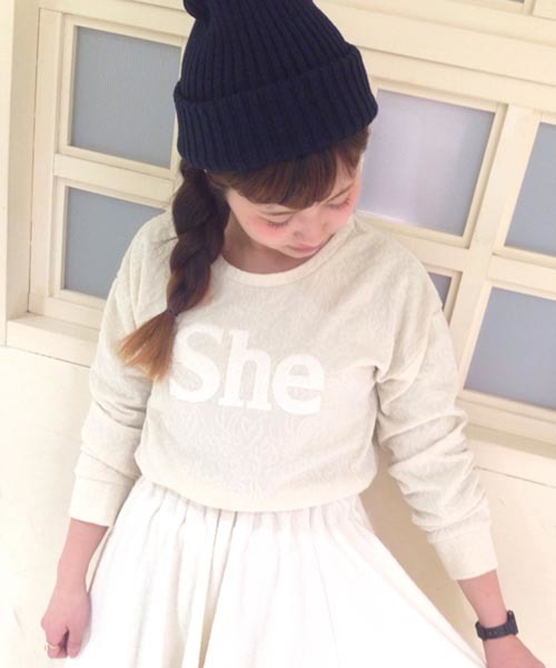 Kastane（カスタネ）の「サガラ刺繍PO（Tシャツ/カットソー・レディース・ライトグレー/ボルドー/オフホワイト・FREE）」の12枚目の写真