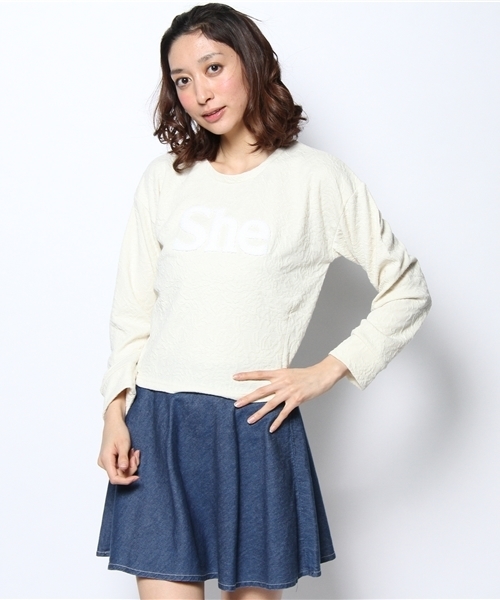 Kastane（カスタネ）の「サガラ刺繍PO（Tシャツ/カットソー・レディース・ライトグレー/ボルドー/オフホワイト・FREE）」の11枚目の写真