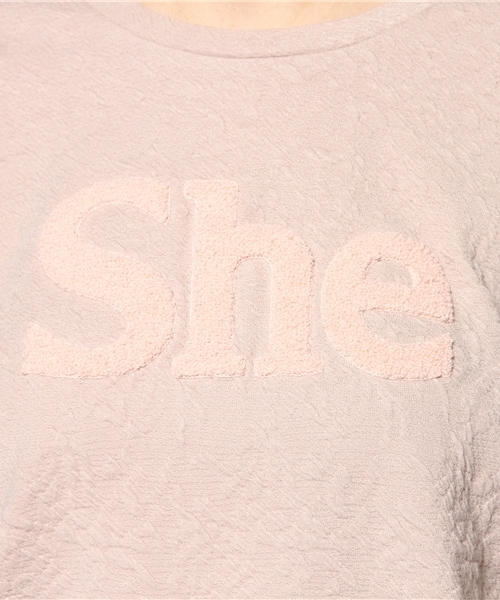 Kastane（カスタネ）の「サガラ刺繍PO（Tシャツ/カットソー・レディース・ライトグレー/ボルドー/オフホワイト・FREE）」の5枚目の写真